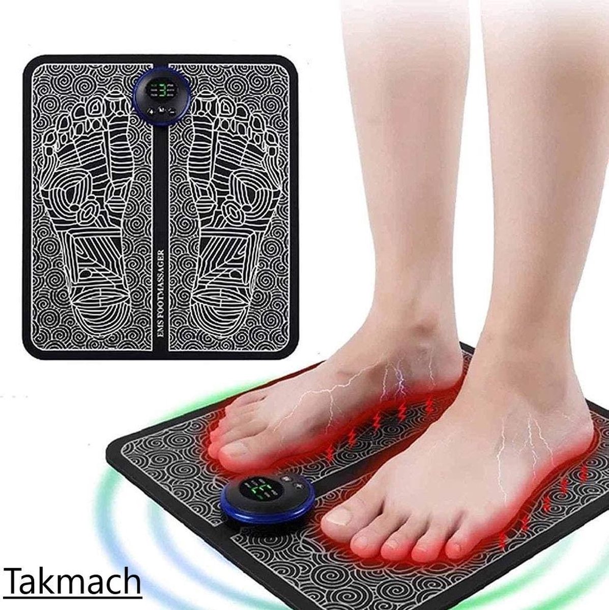 Goedkoopste Bloedcirculatie Apparaat - Voetmassage Apparaat - stimuleert bloedsomloop voor voeten -EMS - Acupressuur Verbetering Bloedsomloop – Kuiten Trainer - Voet Massage - EMS Trainer –- Draadloos - Compact-usb voetmassagemat