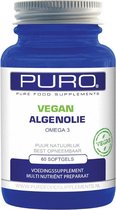 Puro Vegan Algenolie Omega 3 Softgels 60Stuks