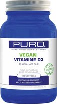 Puro Vegan Vitamine D3 25mcg Softgels 60Stuks