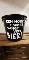 Emmer - Tekst - 5 liter - Een Hoge Emmer - Zwart - Kado - Gift