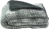 GAEVE | Zest - fleece deken - Heerlijk zacht, warm plaid - Vacht Mohiar Grijs - 125 x 150 cm