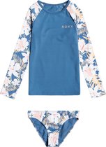 Roxy - UV Zwemset voor jonge meisjes - Longsleeve - Swim Lovers - Blue Moonlight - maat 92cm