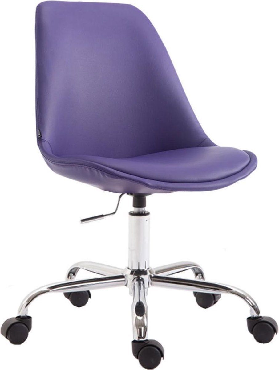 Luxe Comfort Bureaustoel In hoogte verstelbaar Kunstleer – Paars