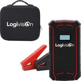Logivision 6-in-1 Jumpstarter 12V - 16000 mAh Powerbank - Zaklamp - Noodhamer - SOS Noodlicht - Startbooster - 7.0L Bezine & 6.5L Diesel - Incl. Opbergcase