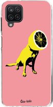 Casetastic Samsung Galaxy A12 (2021) Hoesje - Softcover Hoesje met Design - Lemon Dog Print