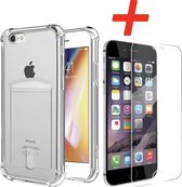 YPCd® Apple iPhone 6 / 6s Pasjeshouder - Shock Case Transparant