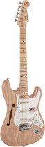 Elektrische gitaar SX SST/ASH-HNA ASH Series Hollow Body Naturel