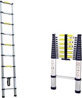 Telescopische ladder 2,6 meter - lichtgewicht - aluminium met softclose
