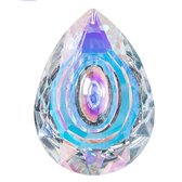 BaykaDecor -  Swarovski Kristal Replica Suncatcher - Earth Eye Chakra - Raamdecoratie - Raamhanger Regenboog - Tuin Decor - 8 cm