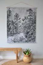 Bali Lifestyle - Wandkleed - Botanic Jungle XL - 120x145 - 100% katoen