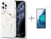 Luxe marmer hoesje voor Samsung Galaxy S20 | Marmerprint | Back Cover + 1x screenprotector