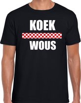 Koek wous met vlag Brabant t-shirts Brabants dialect zwart voor heren 2XL