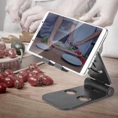 Tablet Houder - Zwart - Telefoon Houder - Universele Verstelbare - Desk Stand Opladen Ruimte - Ipad Houder