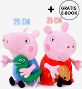 Peppa Pig Knuffels - 2 stuks - Knuffel Pakket - Knuffel - 25CM - Speelgoed - George Pig - Knuffeldieren - Speelfiguren