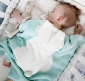 BonBini's® babydeken - Luxe wiegdeken Konijn - One Size - 75X105CM- Unisex - Mintgroen