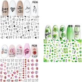 GUAPÀ - Nail Art 3D Sticker Set - Nagel Decoratie & Versiering Folie - 3 Zelfklevende Sticker Vellen