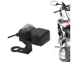 Motor Accessoires - 12-24V Motorfiets Usb Lader Waterdicht Dual Usb-poort