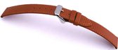 Horlogeband- bruin-20 mm-lizard print-kalfsleer-zacht-plat-20mm