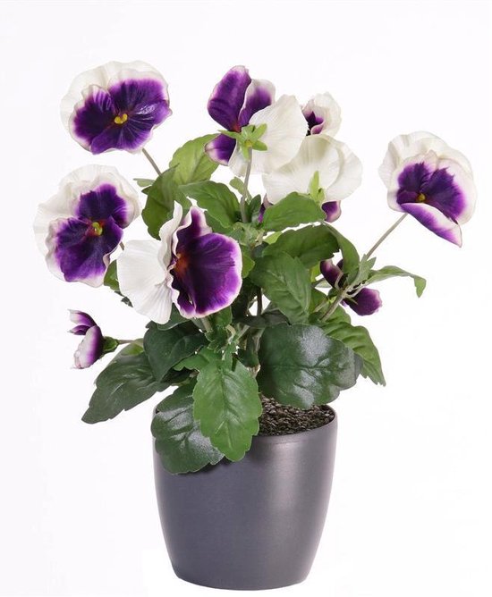 wonenencadeau.nl Viooltjes bloemen - 9 viool bloemen - 28cm