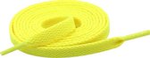 neon gele sportveters - platte veters voor sneakers en gymschoenen - 150 cm x 8 mm - fel geel