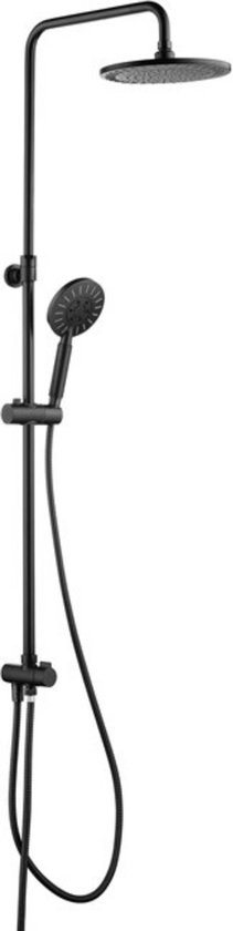 Retro doucheset incl. 8 inch hoofddouche en handdouche, 70-120 cm, in hoogte verstelbare regendouche, antiek messing, douchesysteem, bronskleurig, douchearmatuur, douche