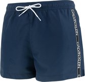 Calvin Klein tape logo sides zwemshort blauw - XXL