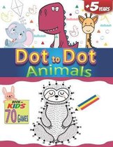 Dot to Dot Animals a Book for kids 70 Games +5 years