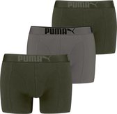 PUMA lifestyle sueded cotton boxer 3P groen - M