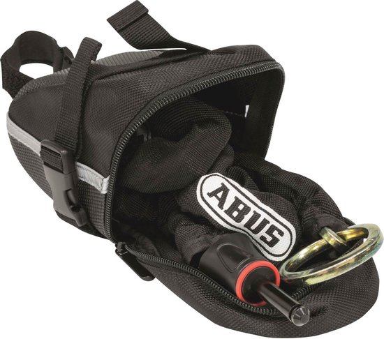 ABUS 6KS / 85 Chaîne enfichable - Comprend une sacoche de selle - Noir