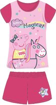 Peppa Pig pyjama - maat 98 - donkerroze - Peppa shortama - 100% katoen