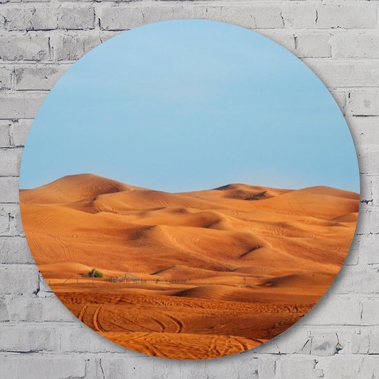 Muurcirkel ⌀ 40 cm - In the desert - Kunststof Forex - Landschappen - Rond Schilderij - Wandcirkel - Wanddecoratie