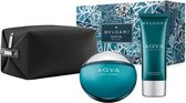 Bvlgari Aqva pour Homme Giftset - 100 ml eau de toilette spray + 100 ml aftershave balm + toilettas - cadeauset voor heren