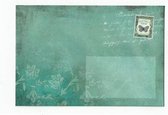 Cards & Crafts Luxe Gekleurde Enveloppen - 50 stuks - Blauw / groen / vlinder - B6 175X120 mm - 120grms