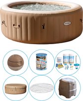 Intex - Bubble Massage - Jacuzzi - 196 x 71 cm - Beige - Inclusief Onderhoudspakket