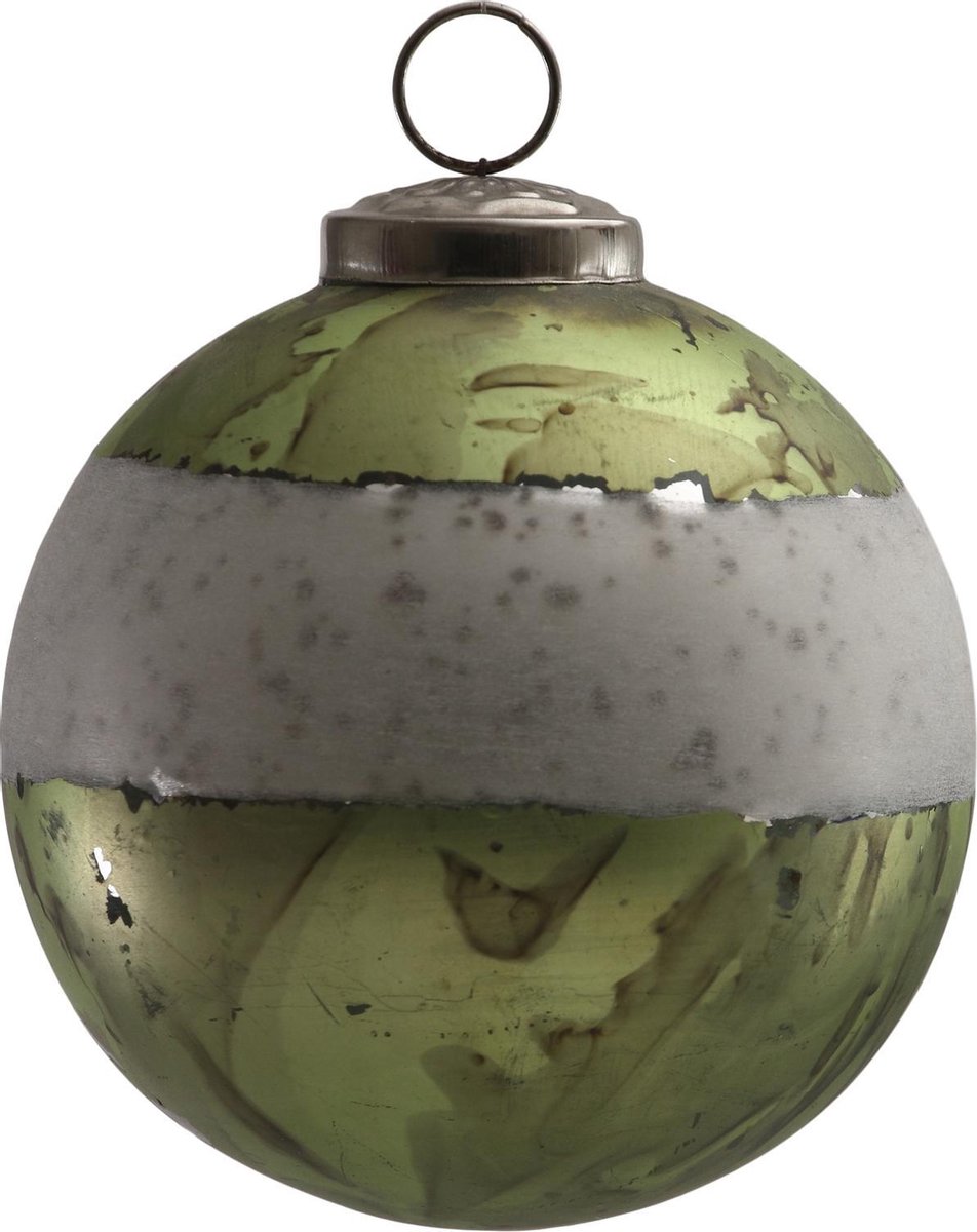 PTMD Kerstbal glas Christmas goud 10x10x10 cm