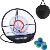 Firsttee - Chippingnet - GRATIS Opbergtas & Ballen - Chip slag - Golf net - Chipping oefenen - Golf accessoires - Cadeau - Golftrainingsmateriaal - Golfballen - Golfnet - Golfnette