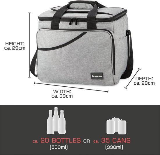 bomoe IceBreezer KT39 opvouwbare koeltas - koelbox voor onderweg - 39x28x29 cm - 25 liter - picknicktas perfect voor barbecues of festivals van bomoe — afbeelding 2