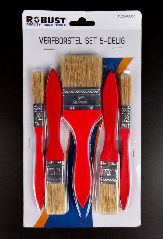 Robust Verfborstel Set 5-Delig