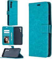 Portemonnee Book Case Hoesje Geschikt voor: Xiaomi REALME X50 5G -  turquoise