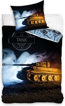 Dekbedovertrek Leger Tank- Army Combat- Logo Tank 13-  1persoons- 140x200- Dekbed Jongens- 100% katoen.