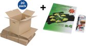 Rillstab Complete set Verhuisdozen - 20 stuks - 55 Liter - Incl: 100 etiketten + 4 stiften