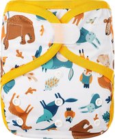 HappyBear - Pantalon à couches Animaux de la forêt | 4-15kg - Lavable - Taille unique - Couches lavables - Housse