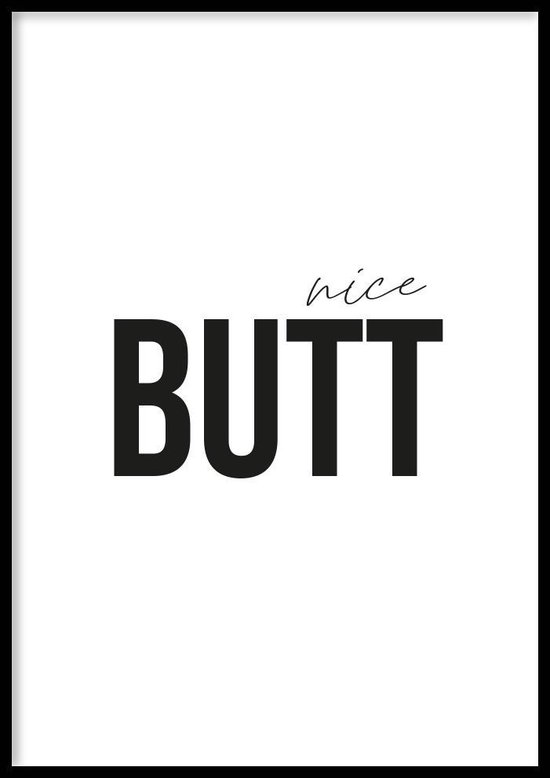 Poster Nice Butt - 50x70 cm - WC poster - WALLLL