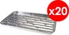 Aluminium grillschalen - BBQ Schalen - Aluminium schaal Barbecue - 5 x 4 (20) stuks - Voordeelverpakking - 34 x 23CM