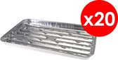 Aluminium grillschalen - BBQ Schalen - Aluminium schaal Barbecue - 5 x 4 (20) stuks - Voordeelverpakking - 34 x 23CM