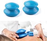 A&K Vacuum Anti Cellulitis Massage Cup XL - Cupping Therapy Set - Siliconen Cuppingset - 2 Stuks