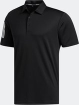 Adidas 3-Stripes Basic Poloshirt Heren zwart wit - Maat XXL