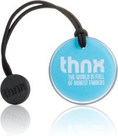 Étiquette THNX - Code QR sécurisé - Bagage / Étiquette de bagage / Porte-clés - Taille L - Blauw