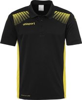 Uhlsport Goal Polo Shirt Zwart-Limoen Geel Maat M