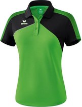 Erima Premium One 2.0 Polo Dames Groen-Zwart-Wit Maat 40